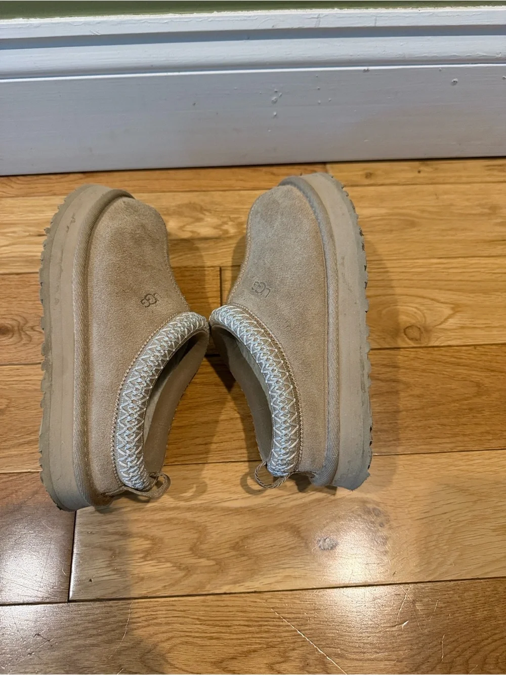 UGG Kids Slip-On Suede Clog in Taupe